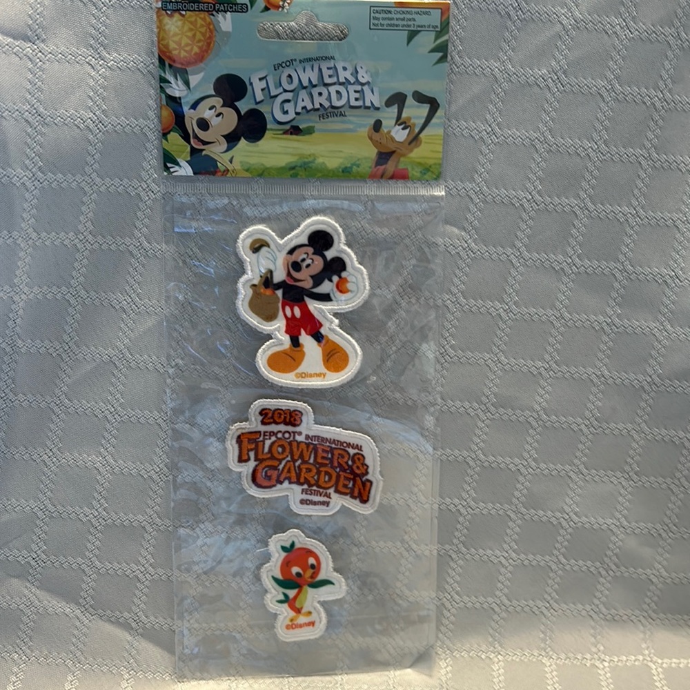 Epcot’s Flower and Garden Festival Embroidered Patches from 2018.